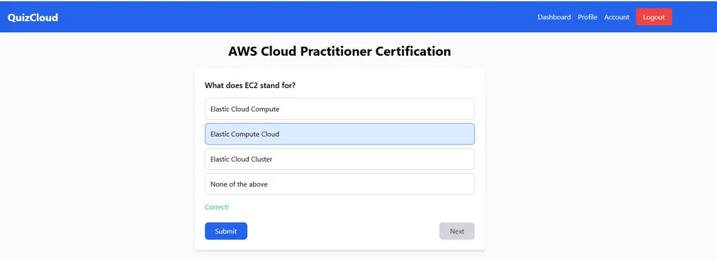Quiz Cloud screenshot